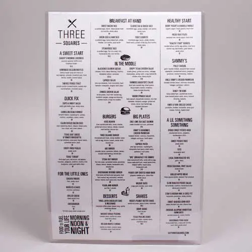 11W x 17L, Menu Sleeves, Insert Included, Clear